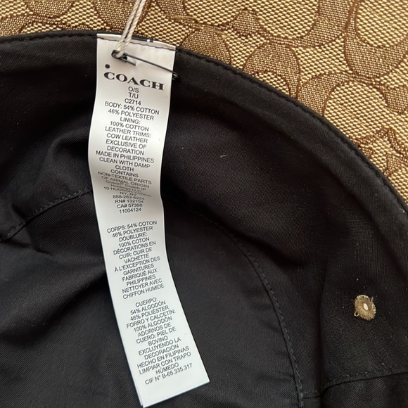 Coach New York Signature Reservable Bucket Hat one size - Picture 7 of 13